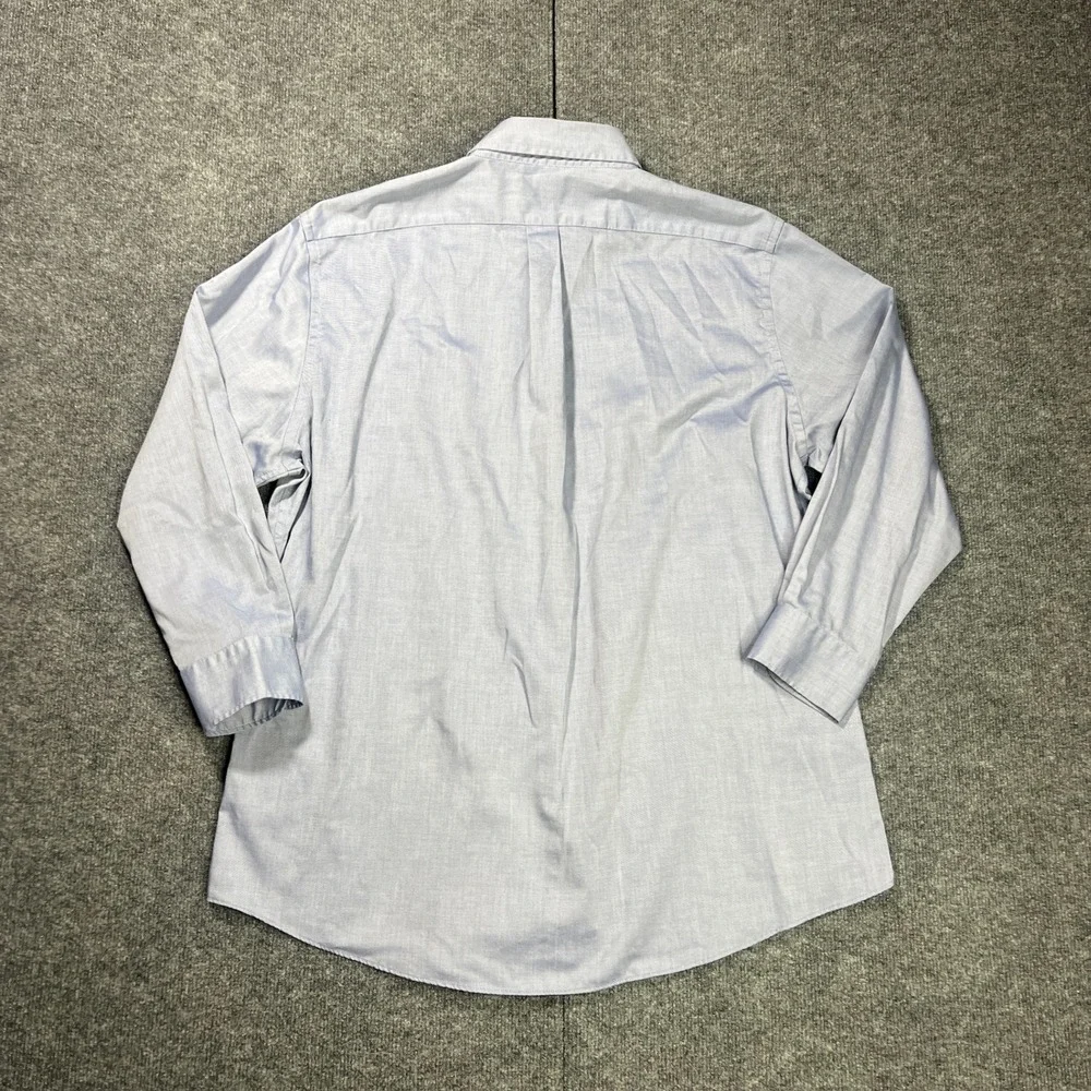 Lauren Ralph Lauren Men's‎ 17.5 32/33 Slim Fit Non Iron Button Down Shirt Blue